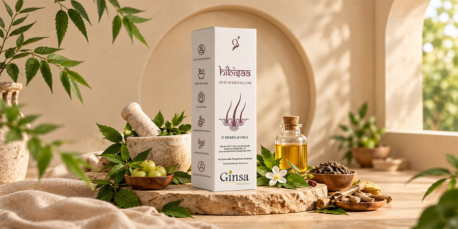 Hibisaa Anti-Hair Fall Oil: Best Ayurvedic Oil for Hair Fall | Ginsa Herbals