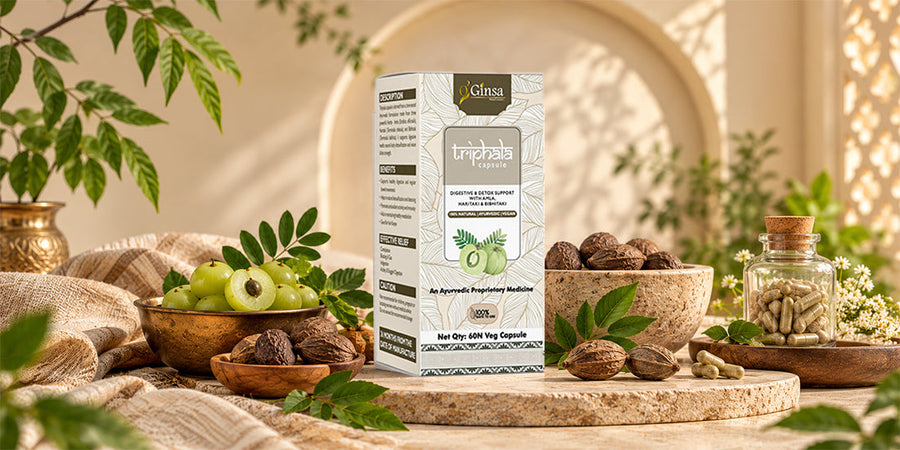Triphala Capsule Benefits: Digestion, Detox & Gut Health | Ginsa Herbals